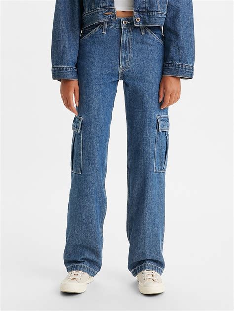 levi's women's '94 baggy cargo|baggy pants 90s velcro waist.